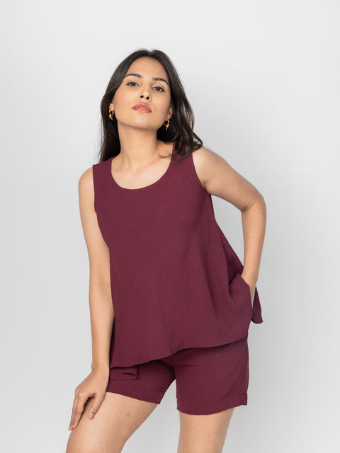 MERLOT FLUID SHORTS SET