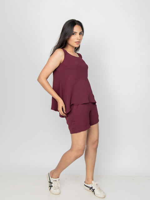MERLOT FLUID SHORTS SET
