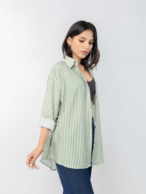 STRIPED GREEN SHIRT