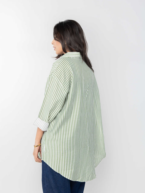 STRIPED GREEN SHIRT