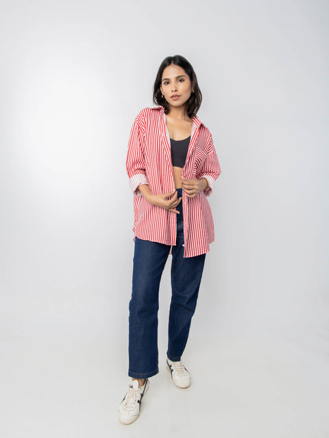 RED STRIPED SHIRT