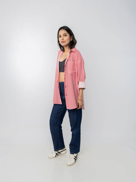 RED STRIPED SHIRT