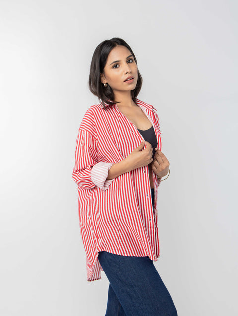 RED STRIPED SHIRT