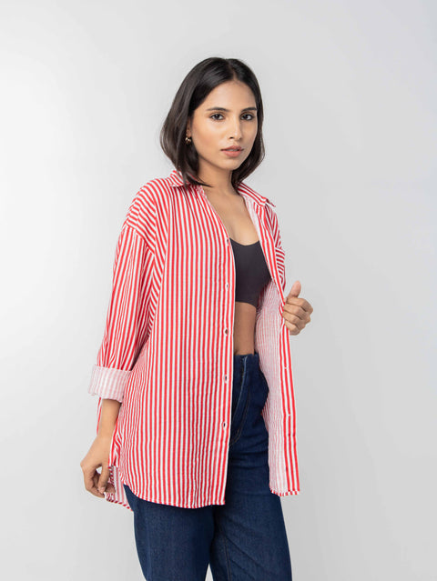 RED STRIPED SHIRT