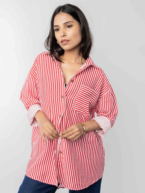 RED STRIPED SHIRT