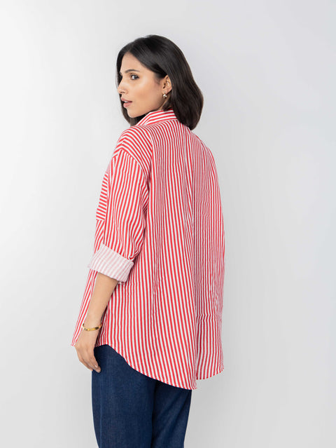 RED STRIPED SHIRT
