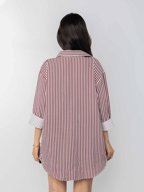 BROWN STRIPED SHIRT