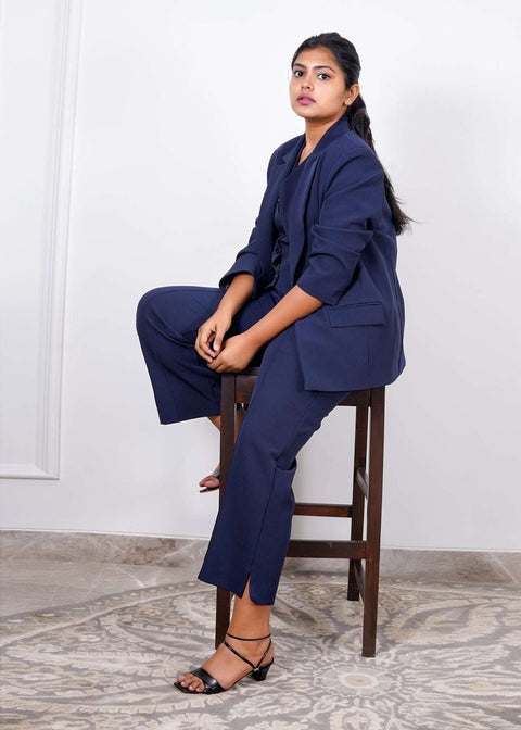 Navy Blue Three piece Power Suit