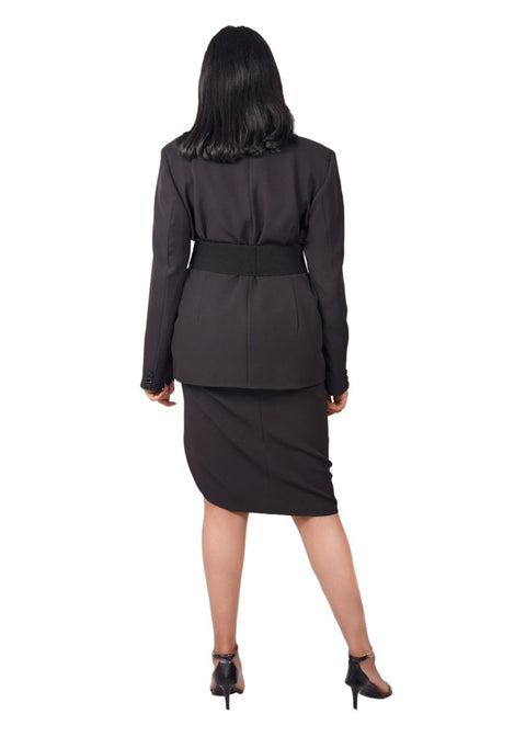 Black Jacket and Skirt Set