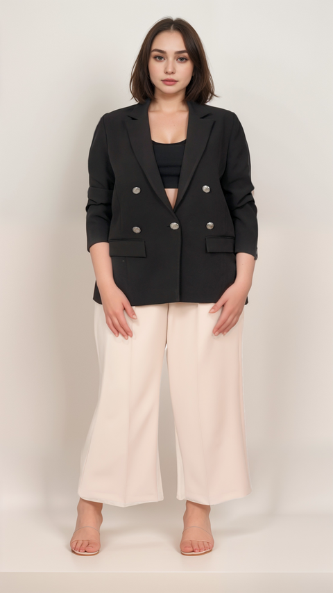 Black Double Breasted Jacket