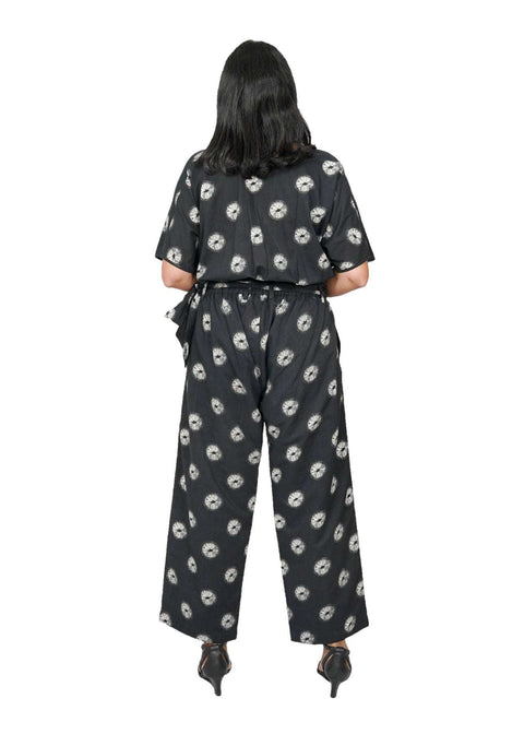 Black Tie Dye crop top co-ord set